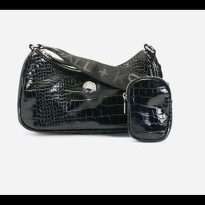 KENDALL + KYLIE Croco Crossbody With Large Coin Case And Clip On